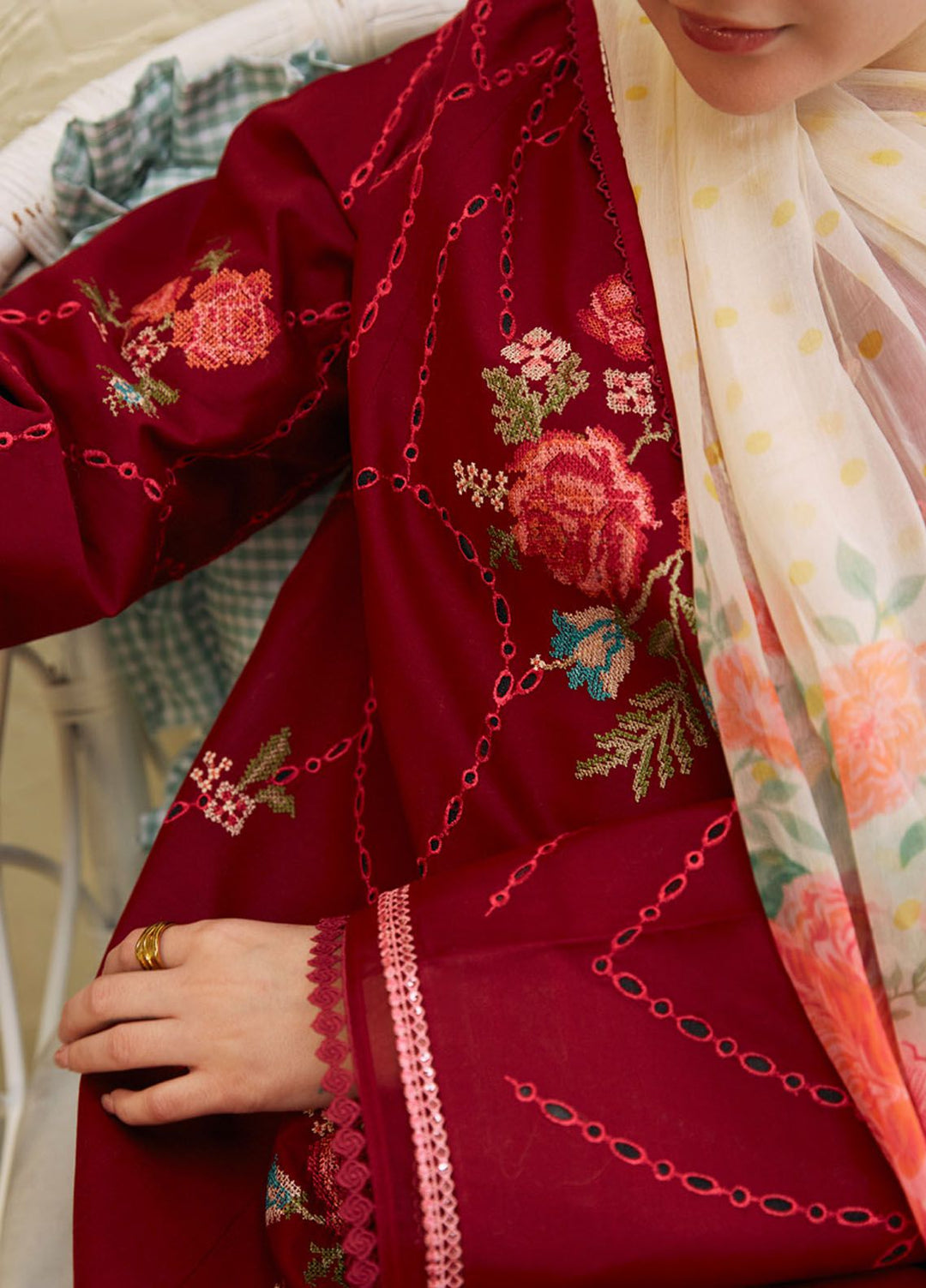 Coco by Zara Shahjahan Embroidered Lawn Suits Unstitched 3 Piece CZS24L D-10B Ruhi - Summer Collection