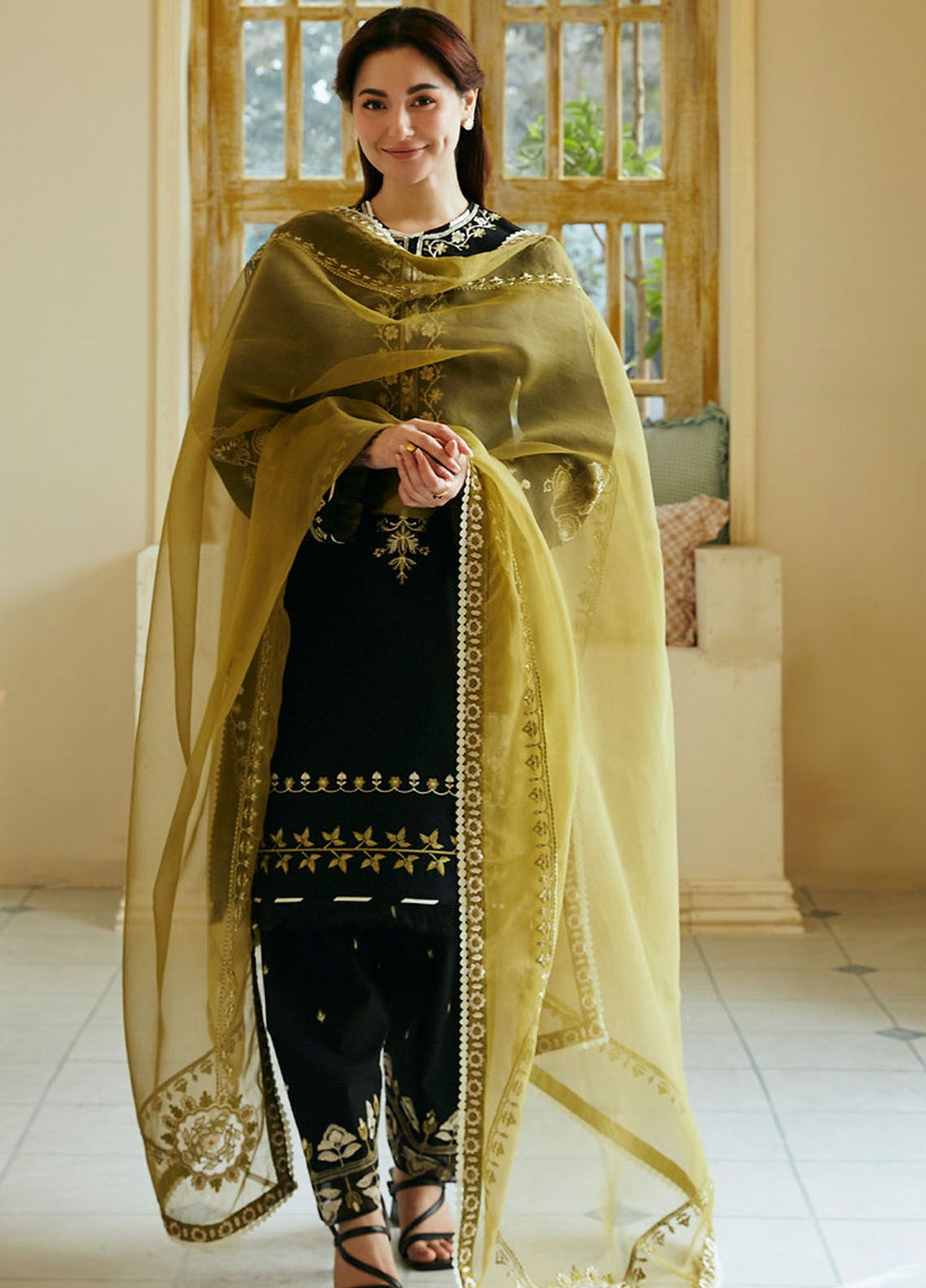 Coco by Zara Shahjahan Embroidered Lawn Suits Unstitched 3 Piece CZS24L D-1B Arzoo - Summer Collection