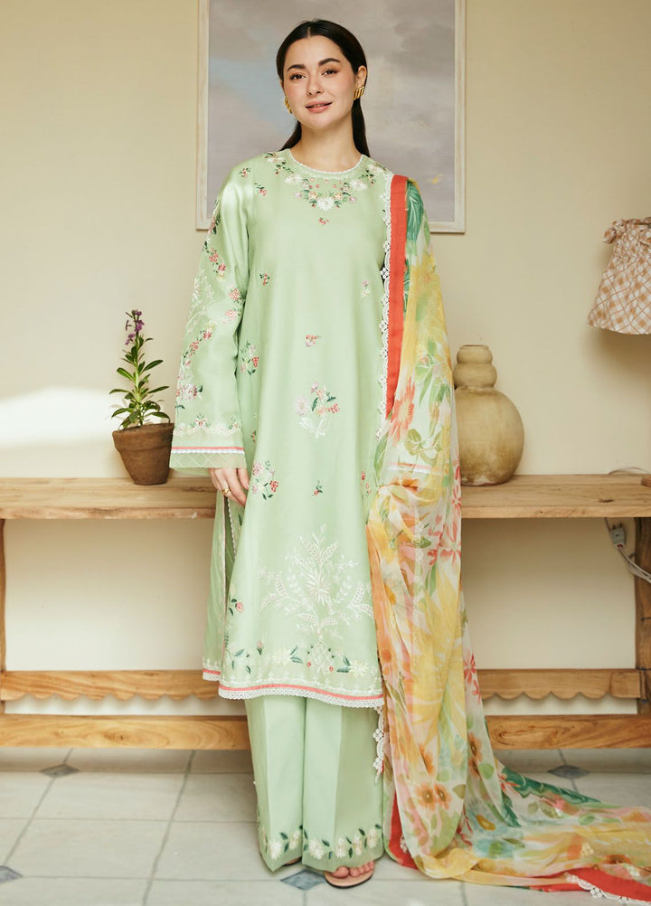 Coco by Zara Shahjahan Embroidered Lawn Suits Unstitched 3 Piece CZS24L D-4A Mahay - Summer Collection