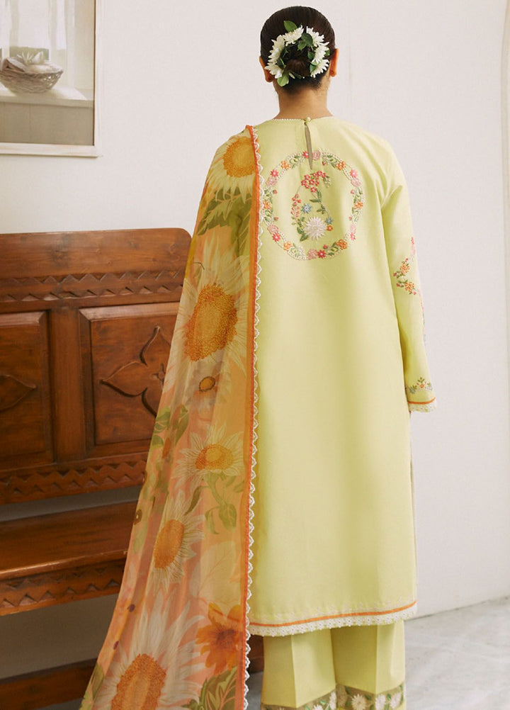 Coco by Zara Shahjahan Embroidered Lawn Suits Unstitched 3 Piece CZS24L D-4B Mahay - Summer Collection