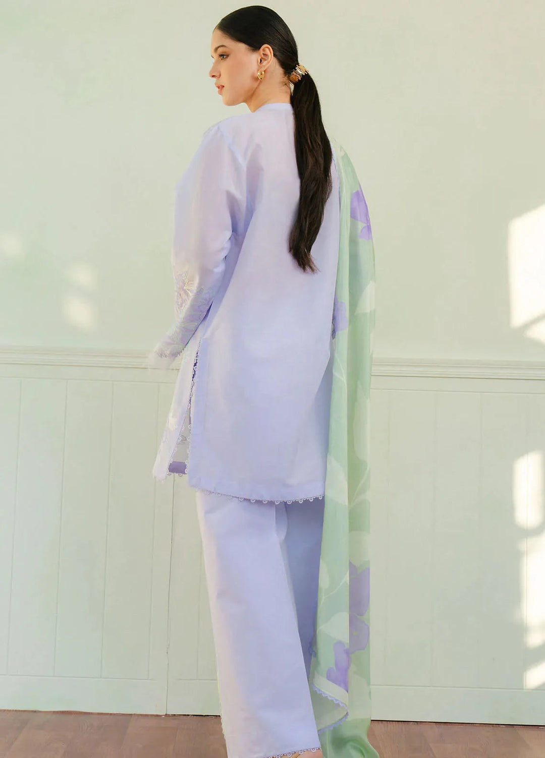 Coco By Zara Shahjahan Embroidered Lawn Suits Unstitched 3 Piece CZS25L D1A Bloom - Summer Collection