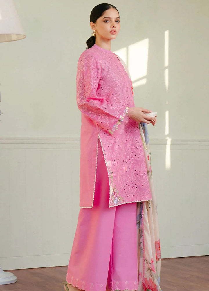 Coco By Zara Shahjahan Embroidered Lawn Suits Unstitched 3 Piece CZS25L D3A Tina - Summer Collection