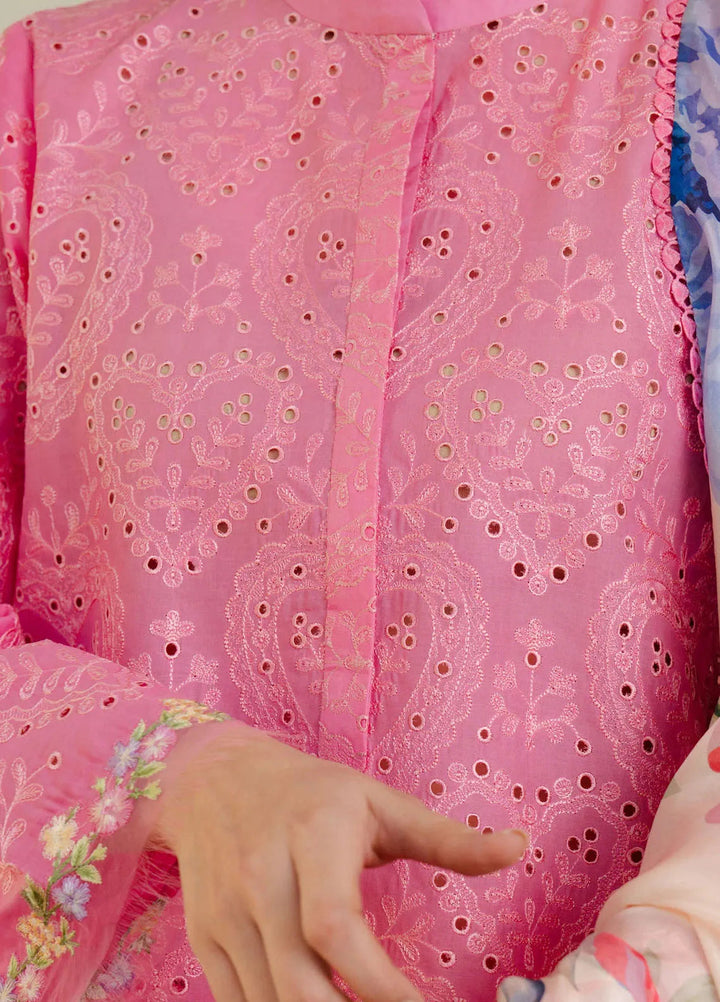 Coco By Zara Shahjahan Embroidered Lawn Suits Unstitched 3 Piece CZS25L D3A Tina - Summer Collection