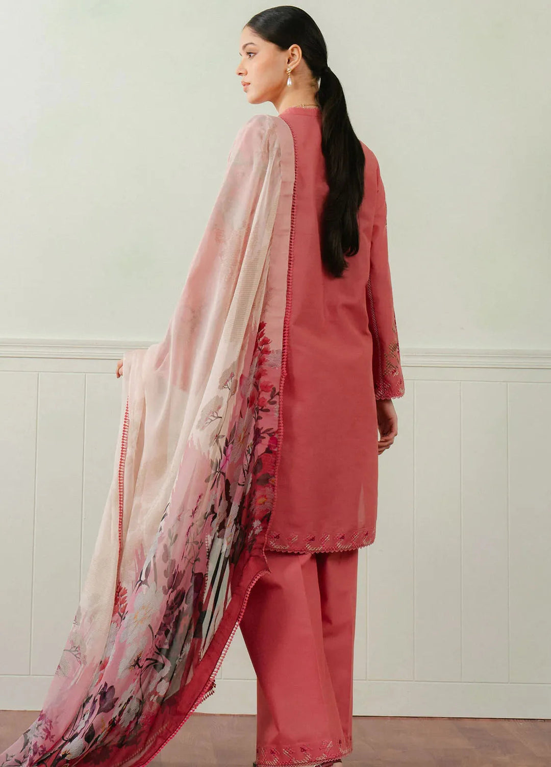 Coco By Zara Shahjahan Embroidered Lawn Suits Unstitched 3 Piece CZS25L D4A Freya - Summer Collection