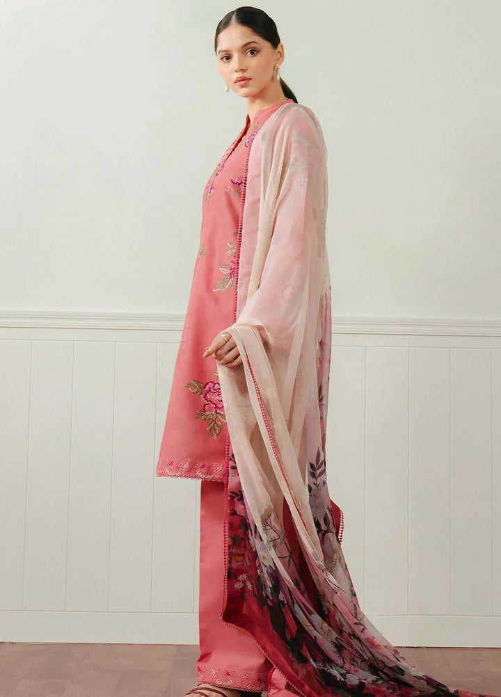 Coco By Zara Shahjahan Embroidered Lawn Suits Unstitched 3 Piece CZS25L D4A Freya - Summer Collection
