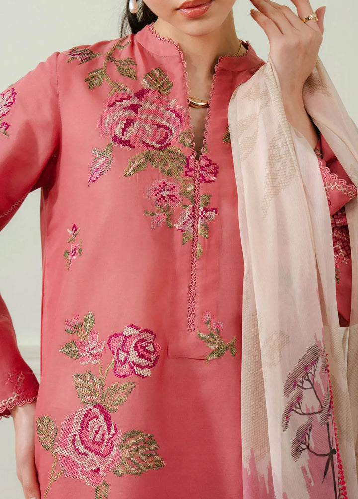 Coco By Zara Shahjahan Embroidered Lawn Suits Unstitched 3 Piece CZS25L D4A Freya - Summer Collection