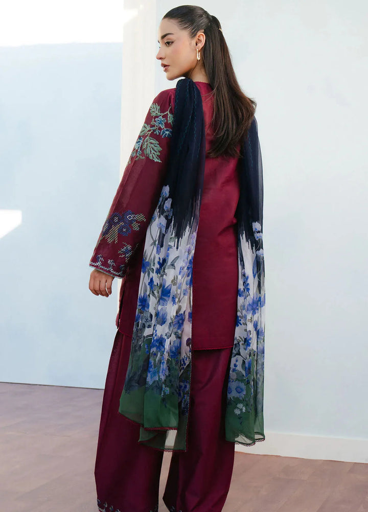 Coco By Zara Shahjahan Embroidered Lawn Suits Unstitched 3 Piece CZS25L D4B Freya - Summer Collection