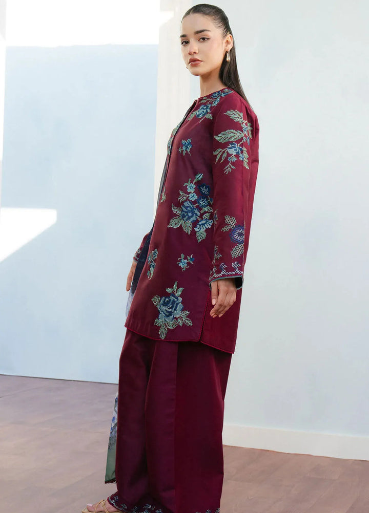Coco By Zara Shahjahan Embroidered Lawn Suits Unstitched 3 Piece CZS25L D4B Freya - Summer Collection