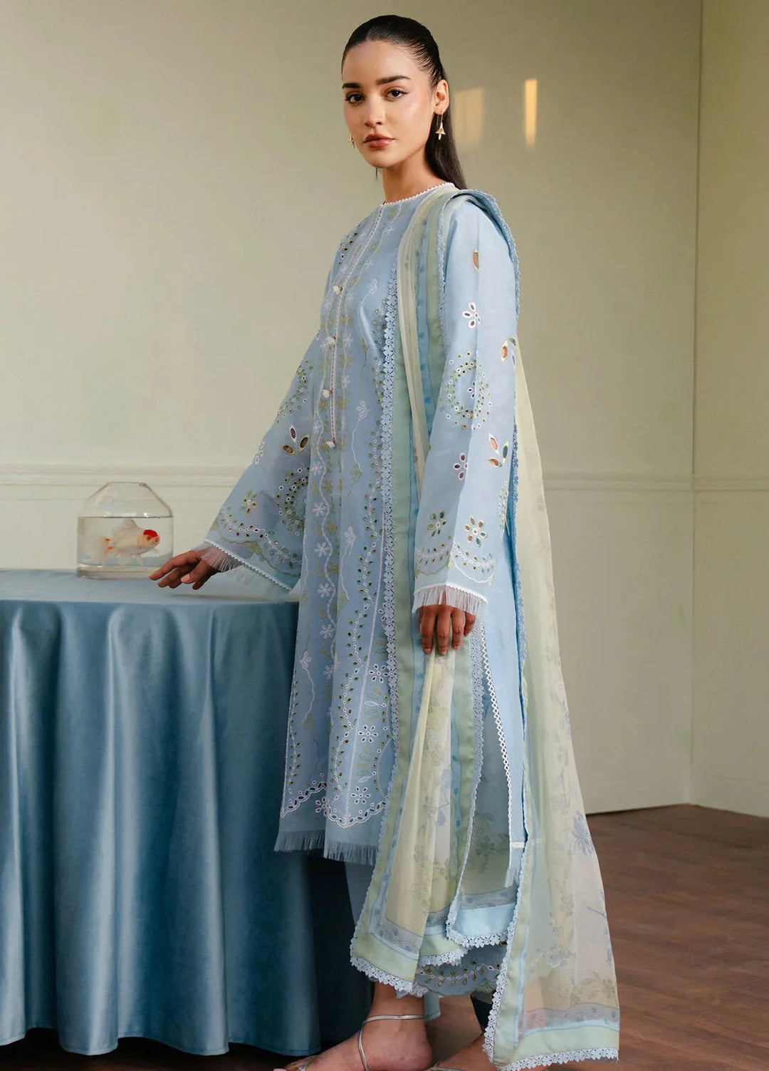 Coco By Zara Shahjahan Embroidered Lawn Suits Unstitched 3 Piece CZS25L D5A Silas - Summer Collection