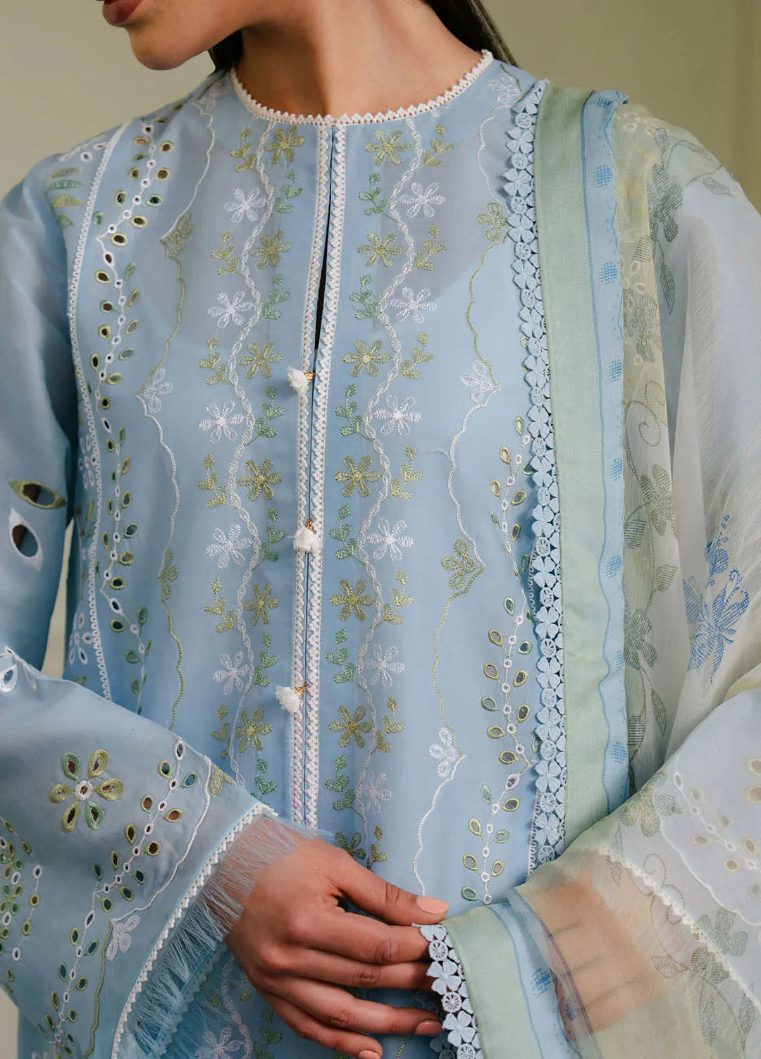 Coco By Zara Shahjahan Embroidered Lawn Suits Unstitched 3 Piece CZS25L D5A Silas - Summer Collection