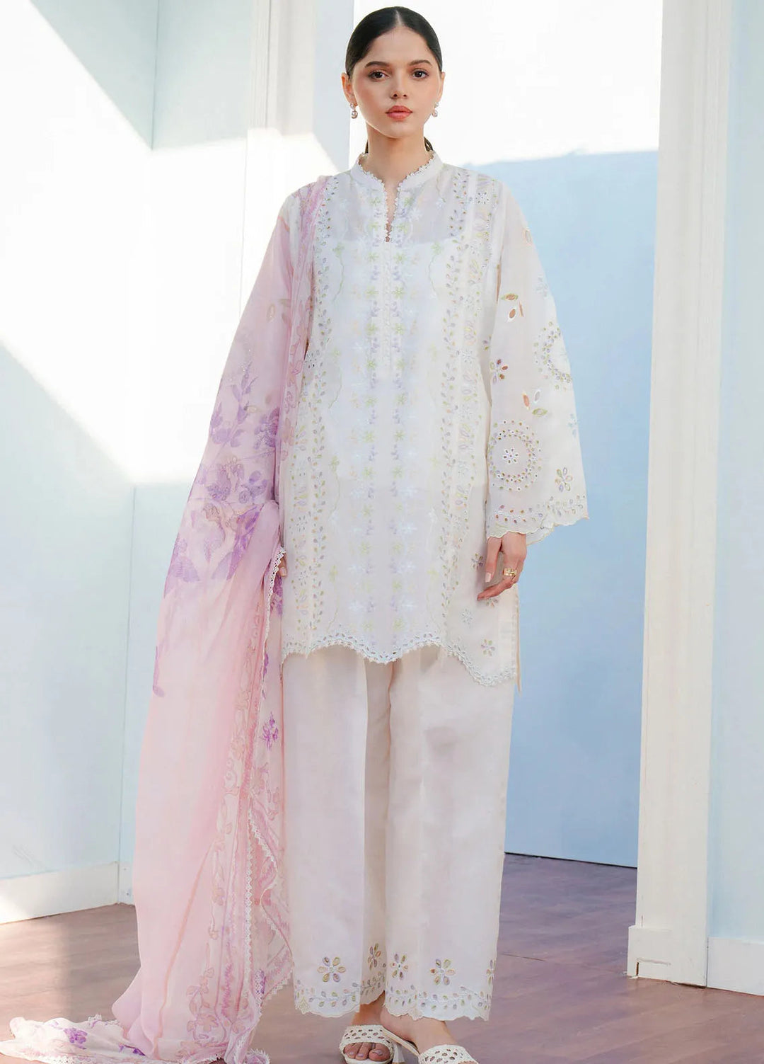 Coco By Zara Shahjahan Embroidered Lawn Suits Unstitched 3 Piece CZS25L D5B Silas - Summer Collection