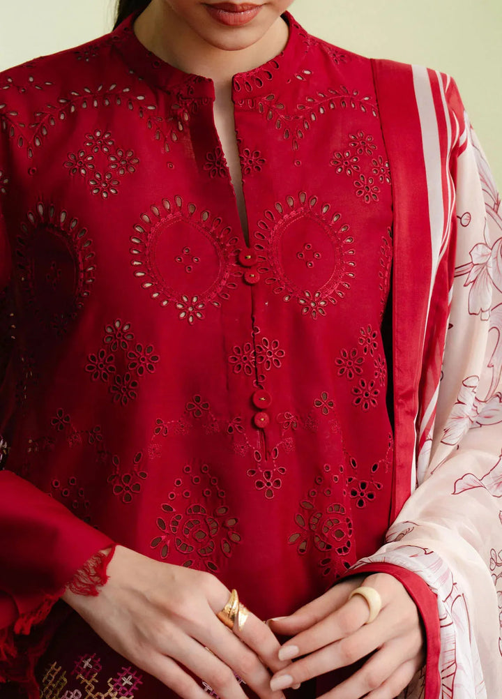 Coco By Zara Shahjahan Embroidered Lawn Suits Unstitched 3 Piece CZS25L D6A Vali - Summer Collection