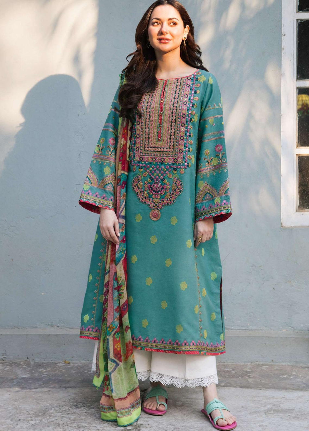 Coco By Zara Shahjahan Embroidered Lawn Suits Unstitched 3 Piece CZS22SS 9B - Spring / Summer Collection