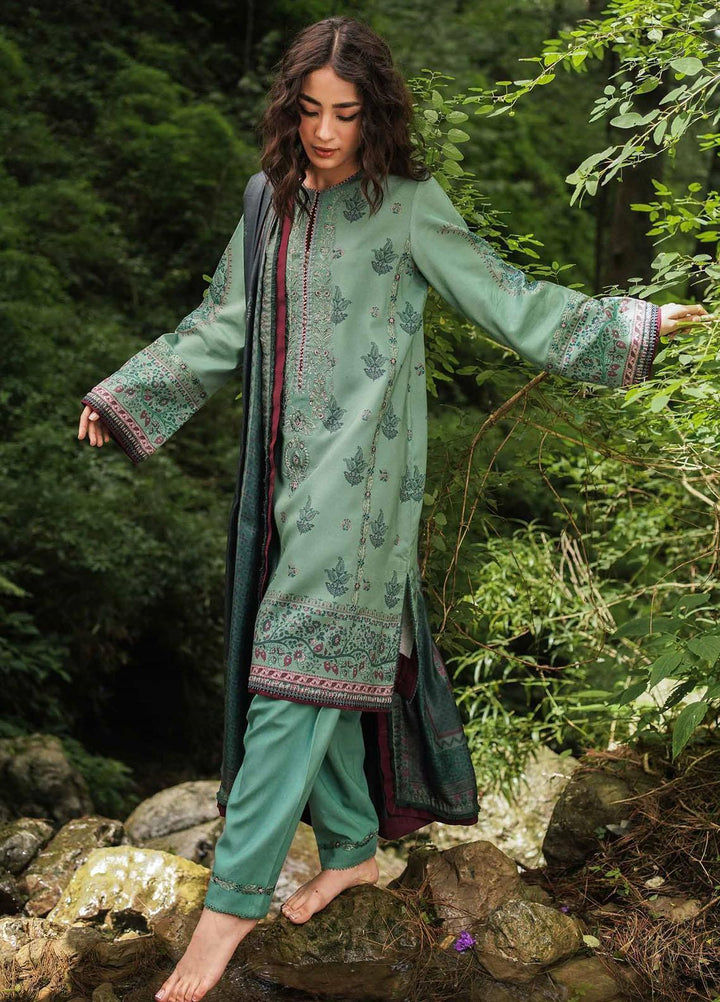 Coco By Zara Shahjahan Embroidered Linen Suits Unstitched 3 Piece CZS22W 4A - Winter Collection