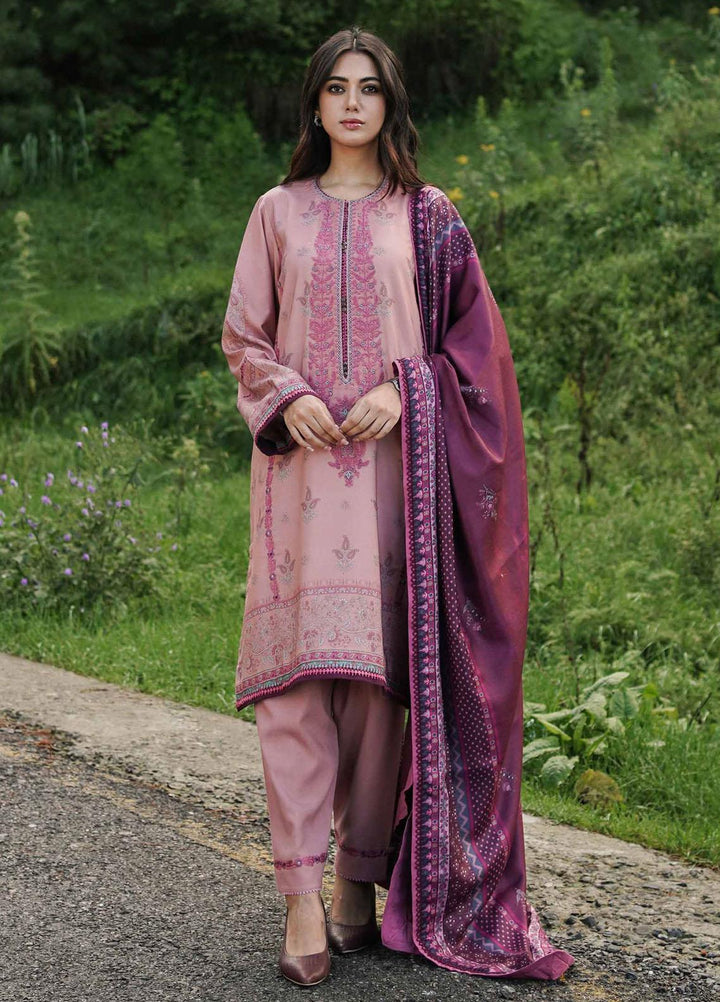 Coco By Zara Shahjahan Embroidered Linen Suits Unstitched 3 Piece CZS22W 4B - Winter Collection