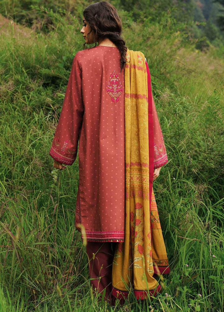 Coco By Zara Shahjahan Embroidered Linen Suits Unstitched 3 Piece CZS22W 7B - Winter Collection