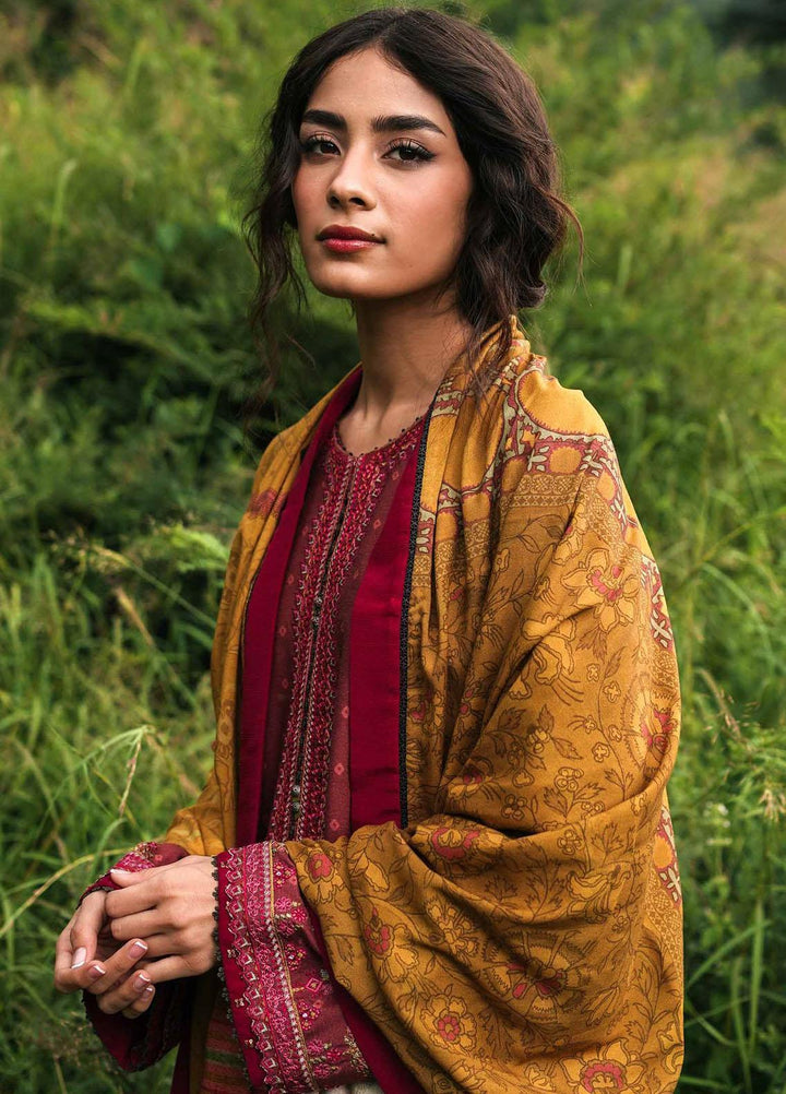 Coco By Zara Shahjahan Embroidered Linen Suits Unstitched 3 Piece CZS22W 7B - Winter Collection