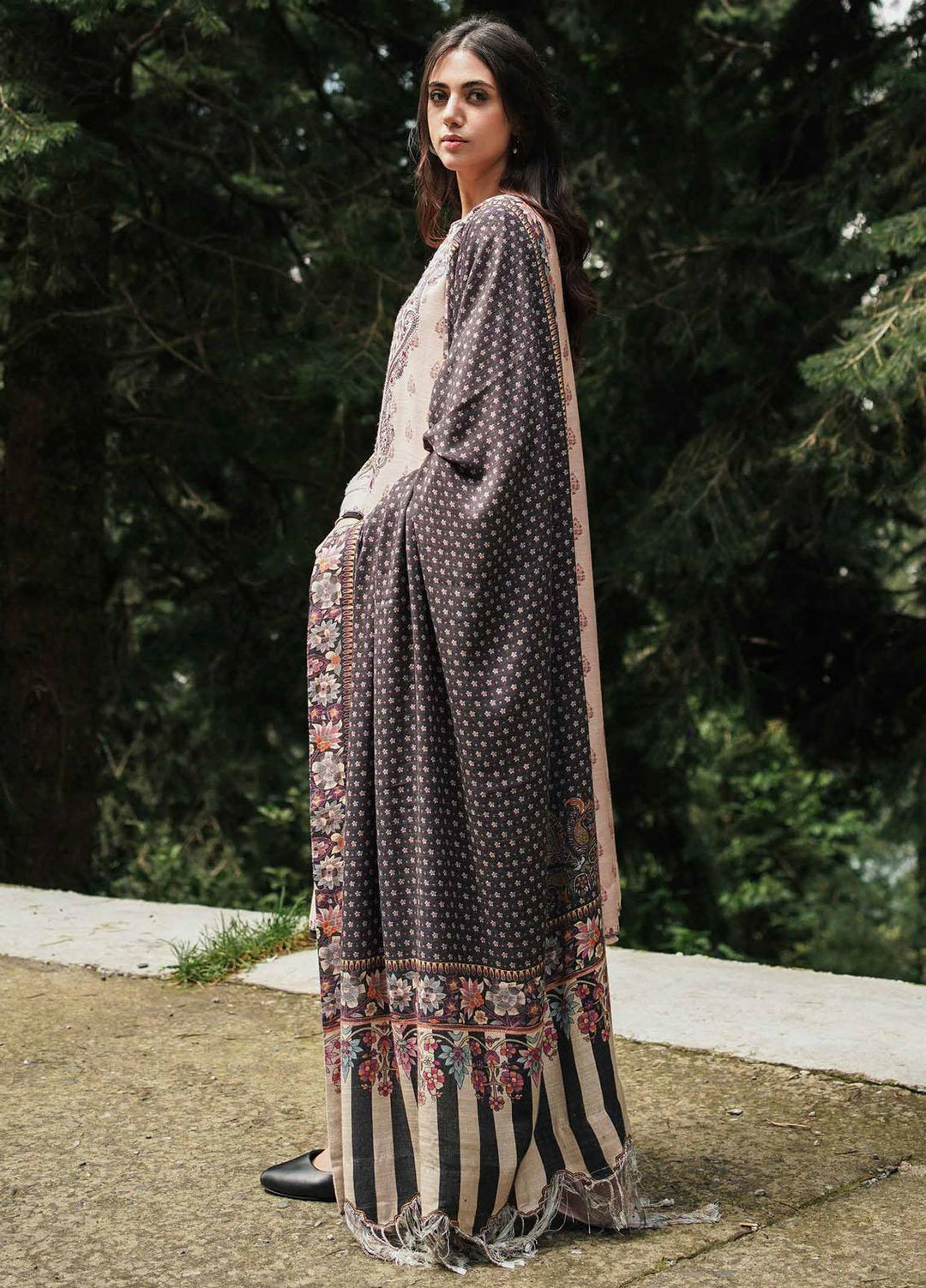 Coco By Zara Shahjahan Embroidered Mono Long Suits Unstitched 3 Piece CZS22W 3A - Winter Collection