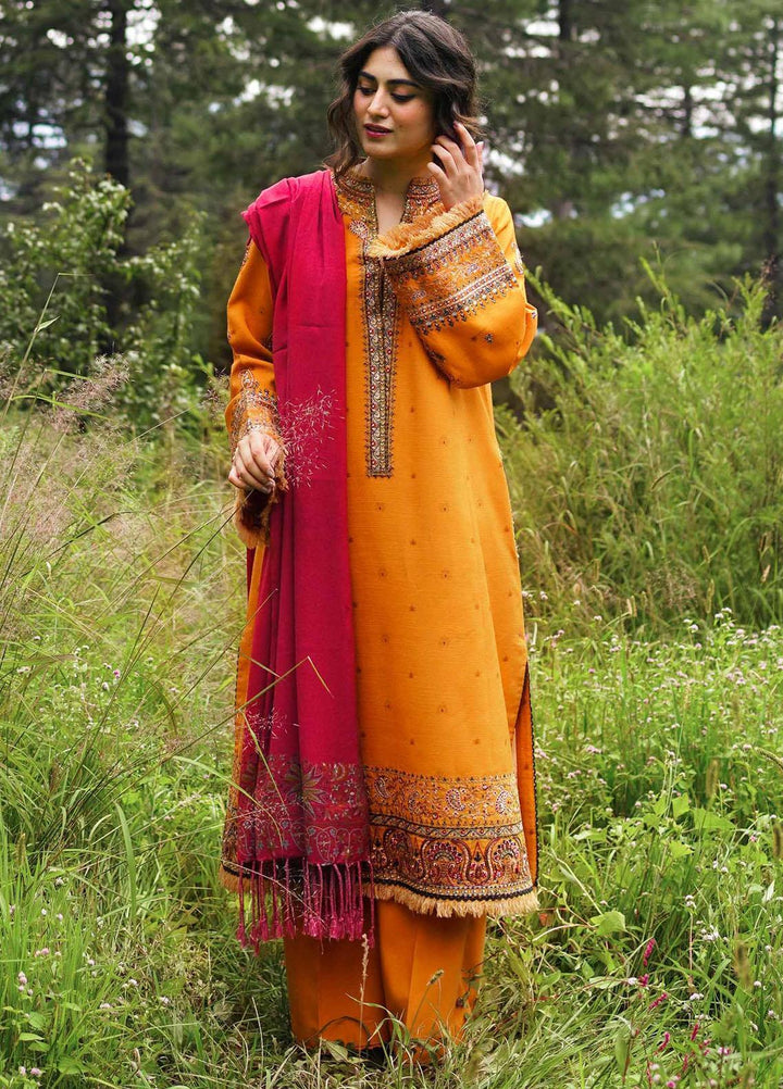 Coco By Zara Shahjahan Embroidered Mono Long Suits Unstitched 3 Piece CZS22W 6A - Winter Collection