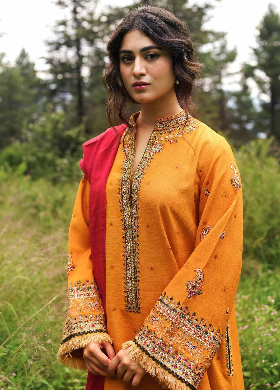 Coco By Zara Shahjahan Embroidered Mono Long Suits Unstitched 3 Piece CZS22W 6A - Winter Collection