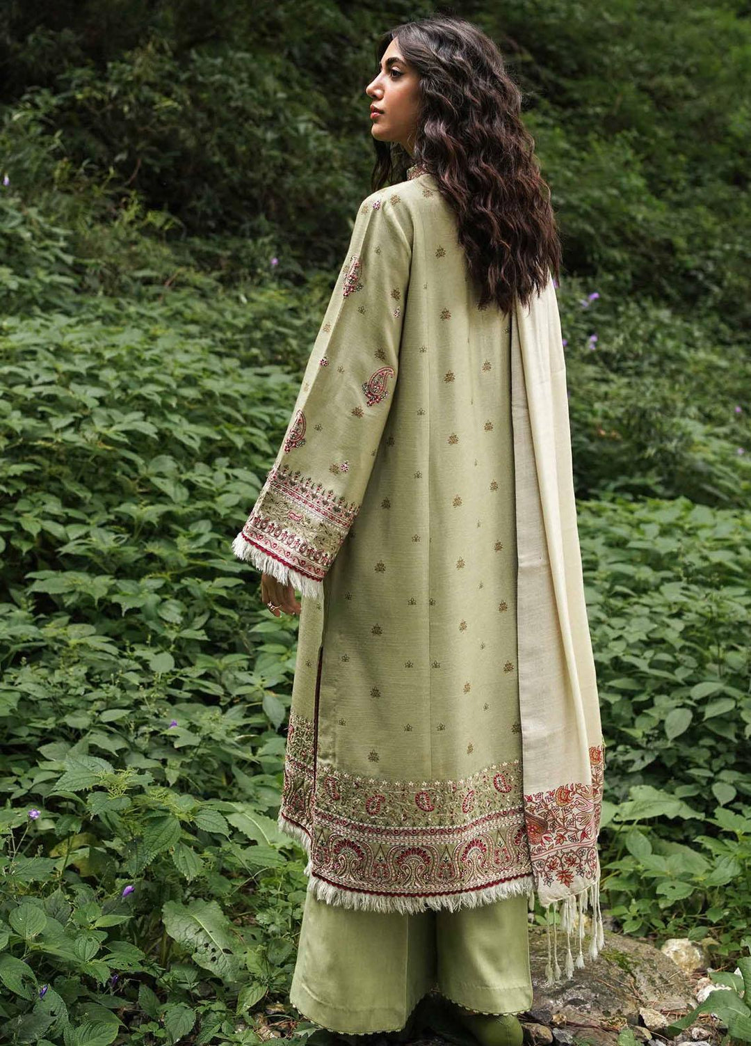 Coco By Zara Shahjahan Embroidered Mono Long Suits Unstitched 3 Piece CZS22W 6B - Winter Collection