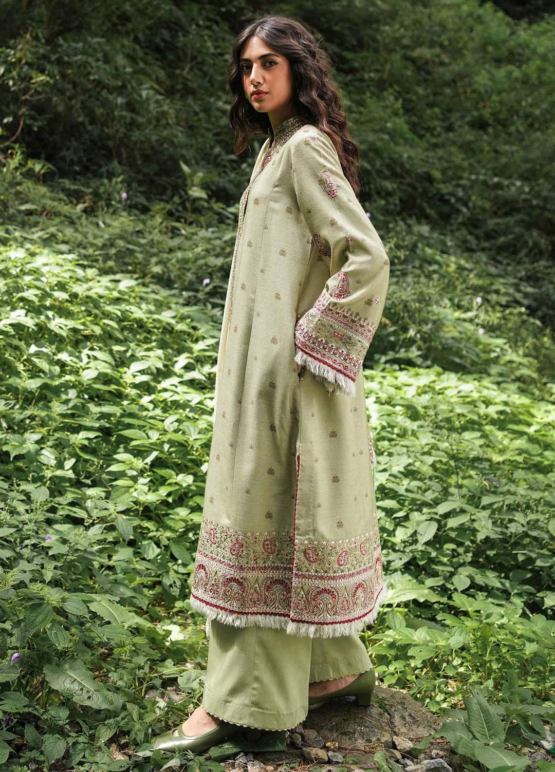 Coco By Zara Shahjahan Embroidered Mono Long Suits Unstitched 3 Piece CZS22W 6B - Winter Collection