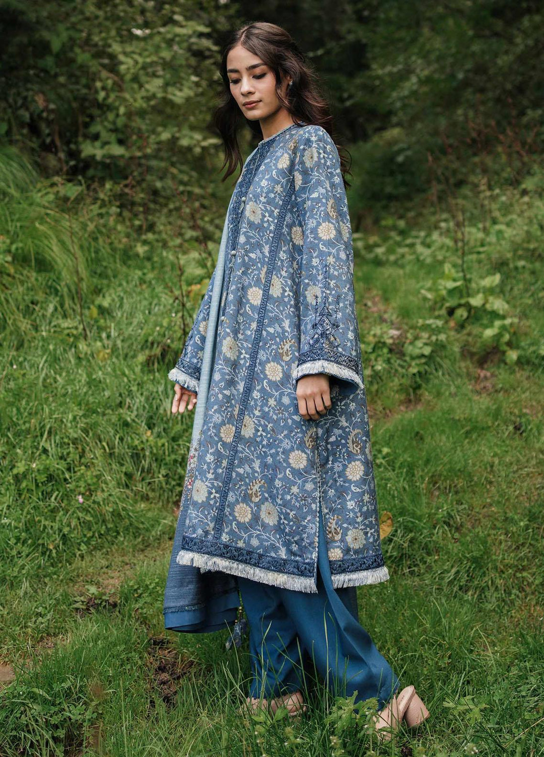 Coco By Zara Shahjahan Embroidered Mono Long Suits Unstitched 3 Piece CZS22W 8A - Winter Collection