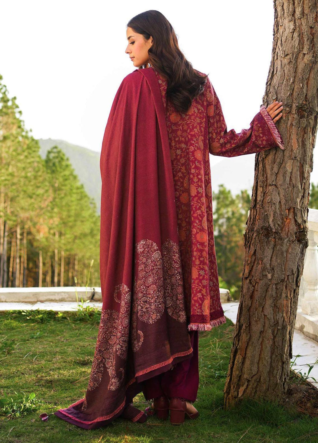 Coco By Zara Shahjahan Embroidered Mono Long Suits Unstitched 3 Piece CZS22W 8B - Winter Collection