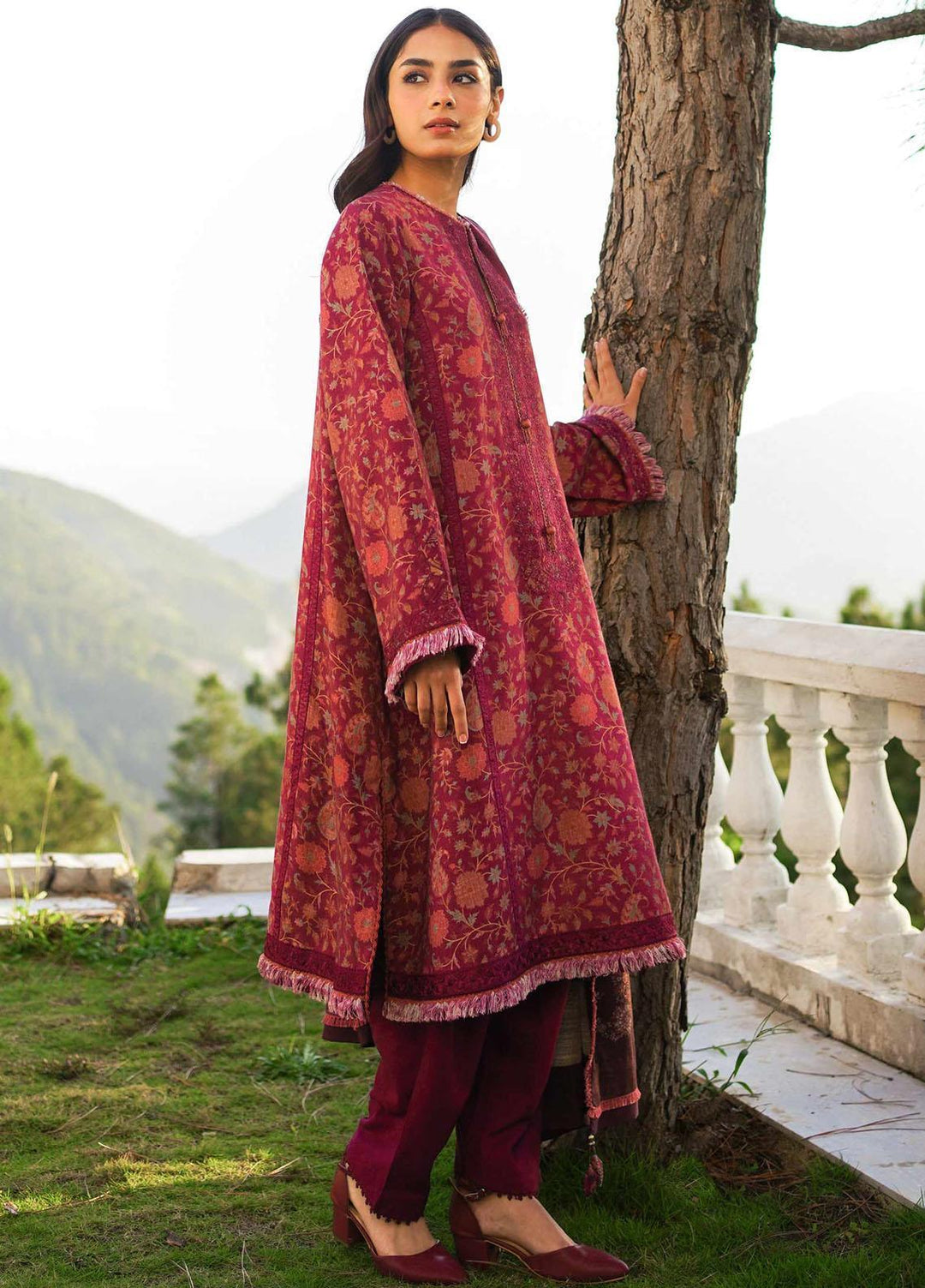 Coco By Zara Shahjahan Embroidered Mono Long Suits Unstitched 3 Piece CZS22W 8B - Winter Collection