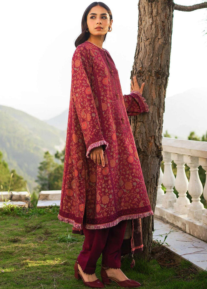 Coco By Zara Shahjahan Embroidered Mono Long Suits Unstitched 3 Piece CZS22W 8B - Winter Collection