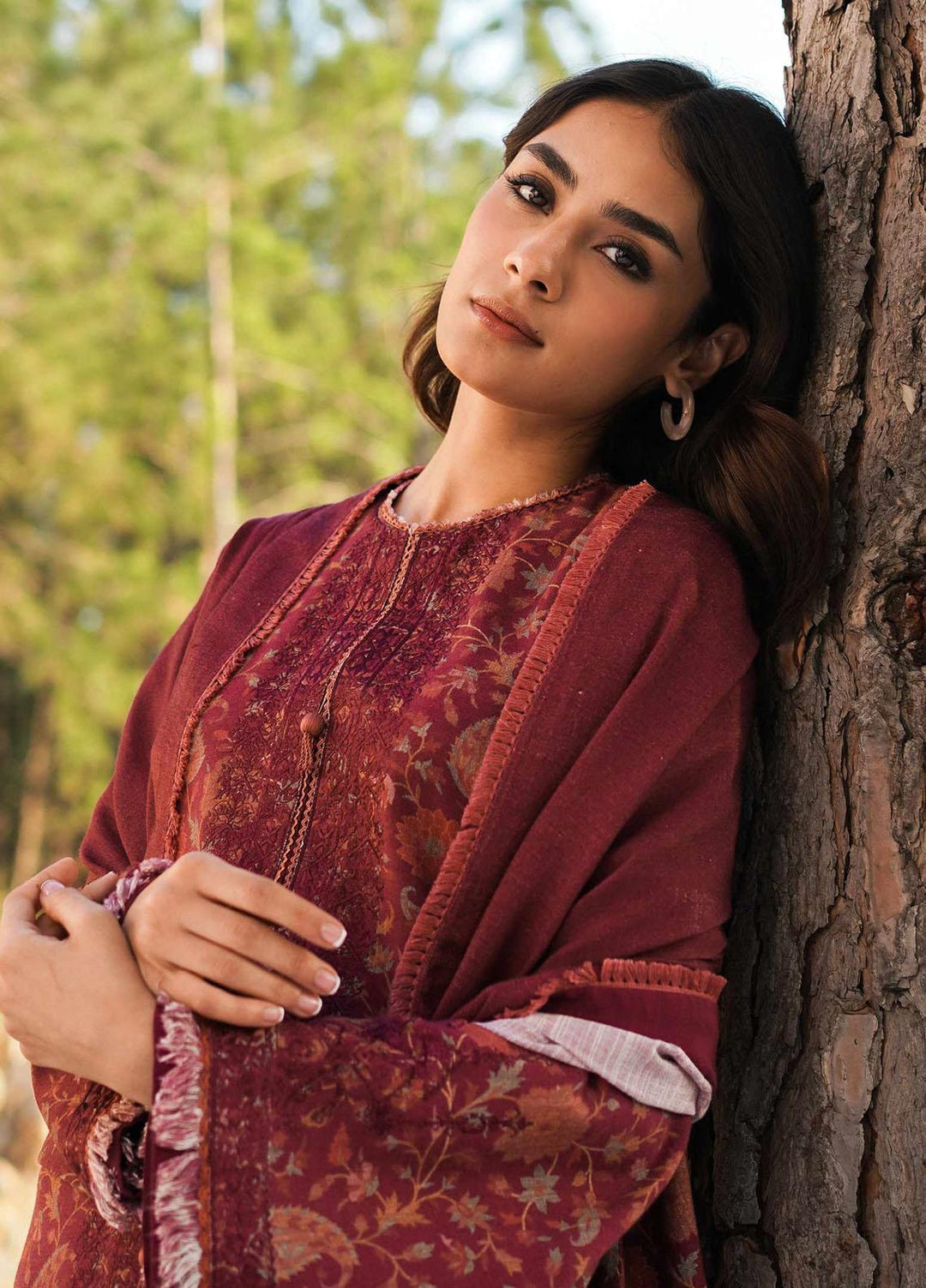Coco By Zara Shahjahan Embroidered Mono Long Suits Unstitched 3 Piece CZS22W 8B - Winter Collection