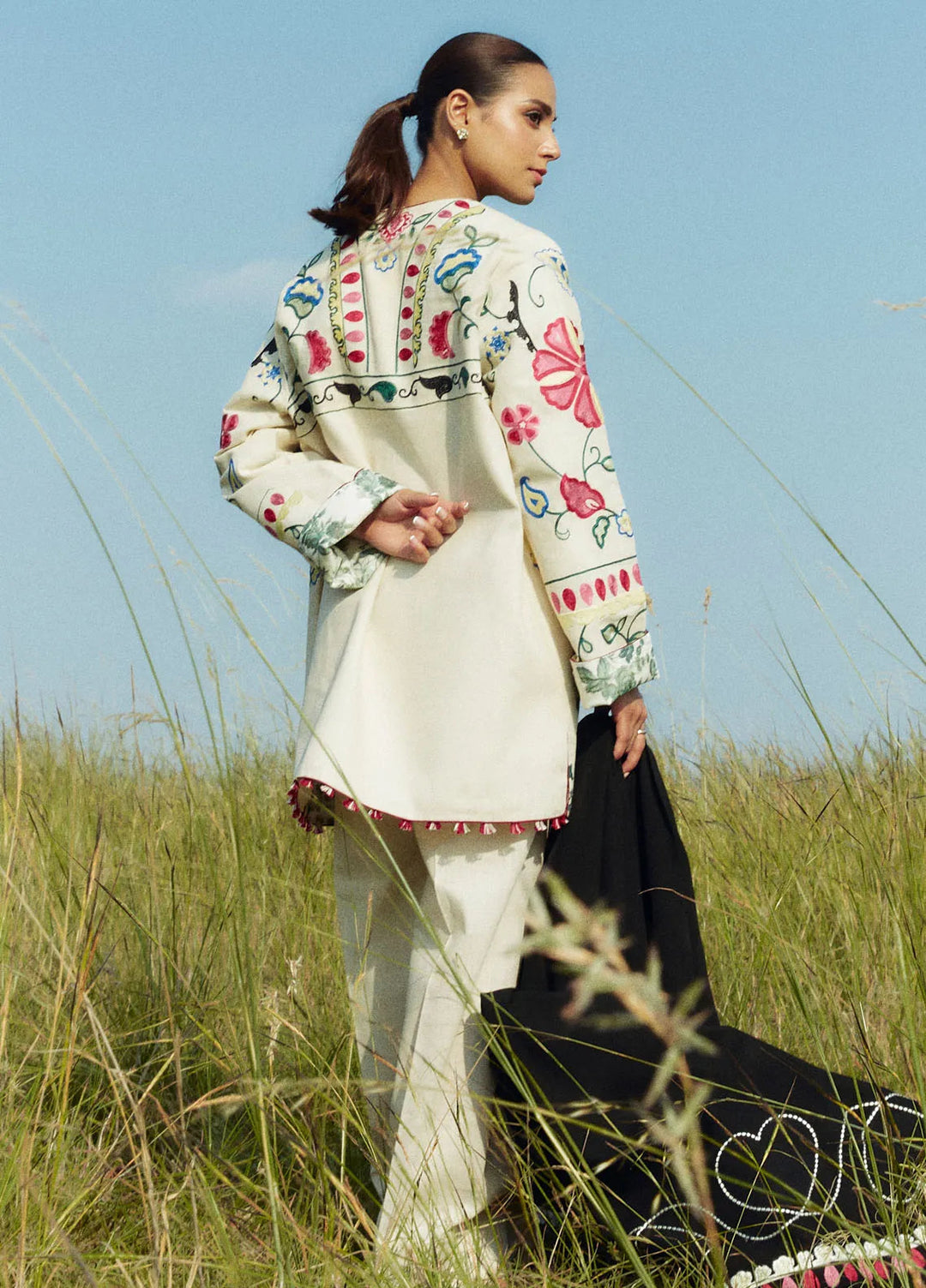 Coco by Zara Shahjahan Embroidered Suits Unstitched 3 Piece CZS24W D1A Moonstone - Winter Collection