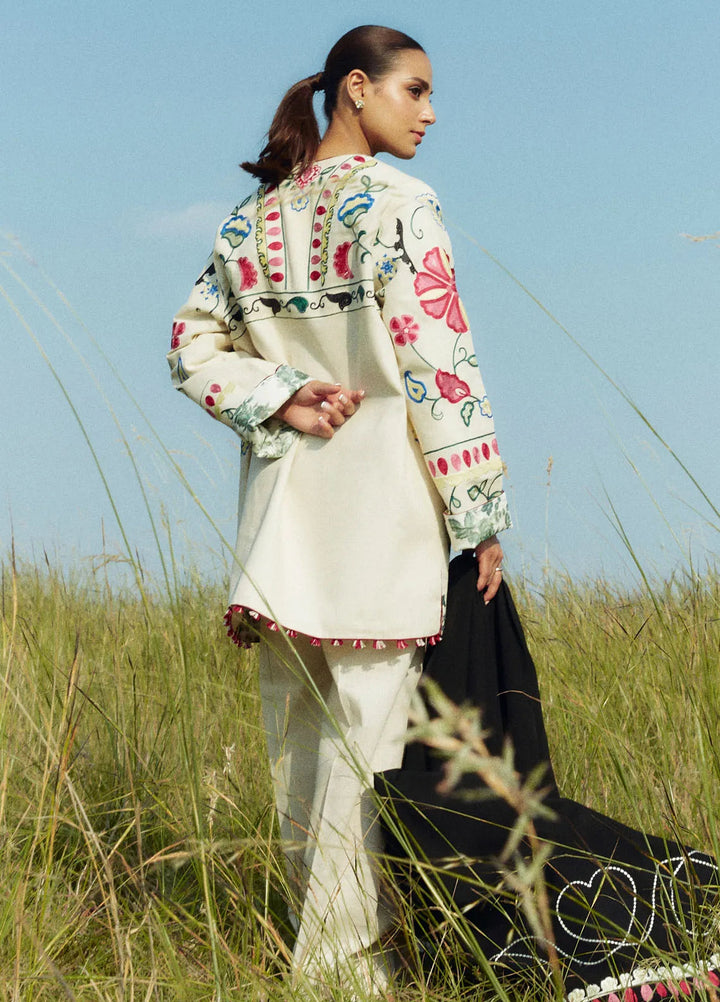 Coco by Zara Shahjahan Embroidered Suits Unstitched 3 Piece CZS24W D1A Moonstone - Winter Collection