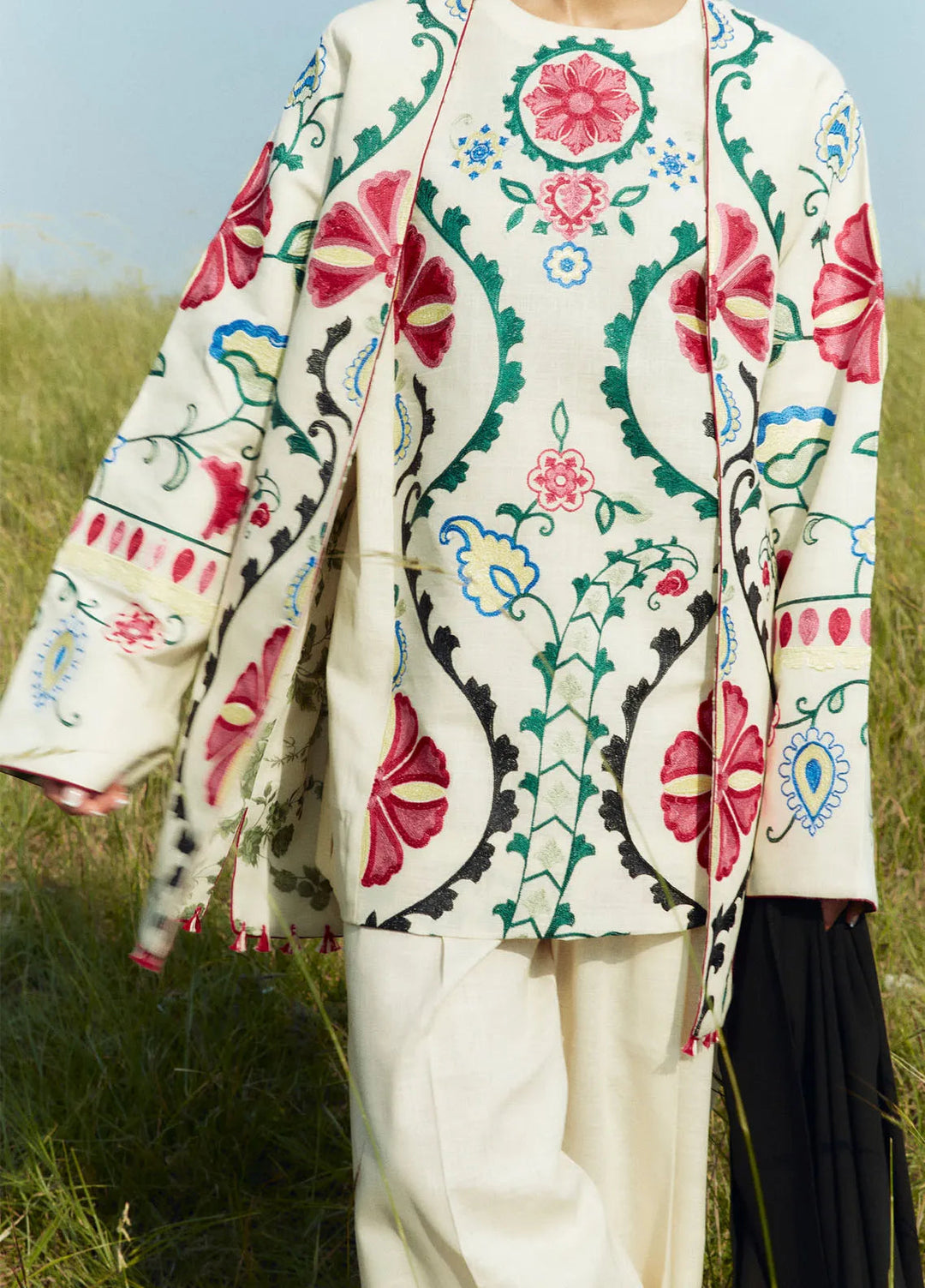 Coco by Zara Shahjahan Embroidered Suits Unstitched 3 Piece CZS24W D1A Moonstone - Winter Collection