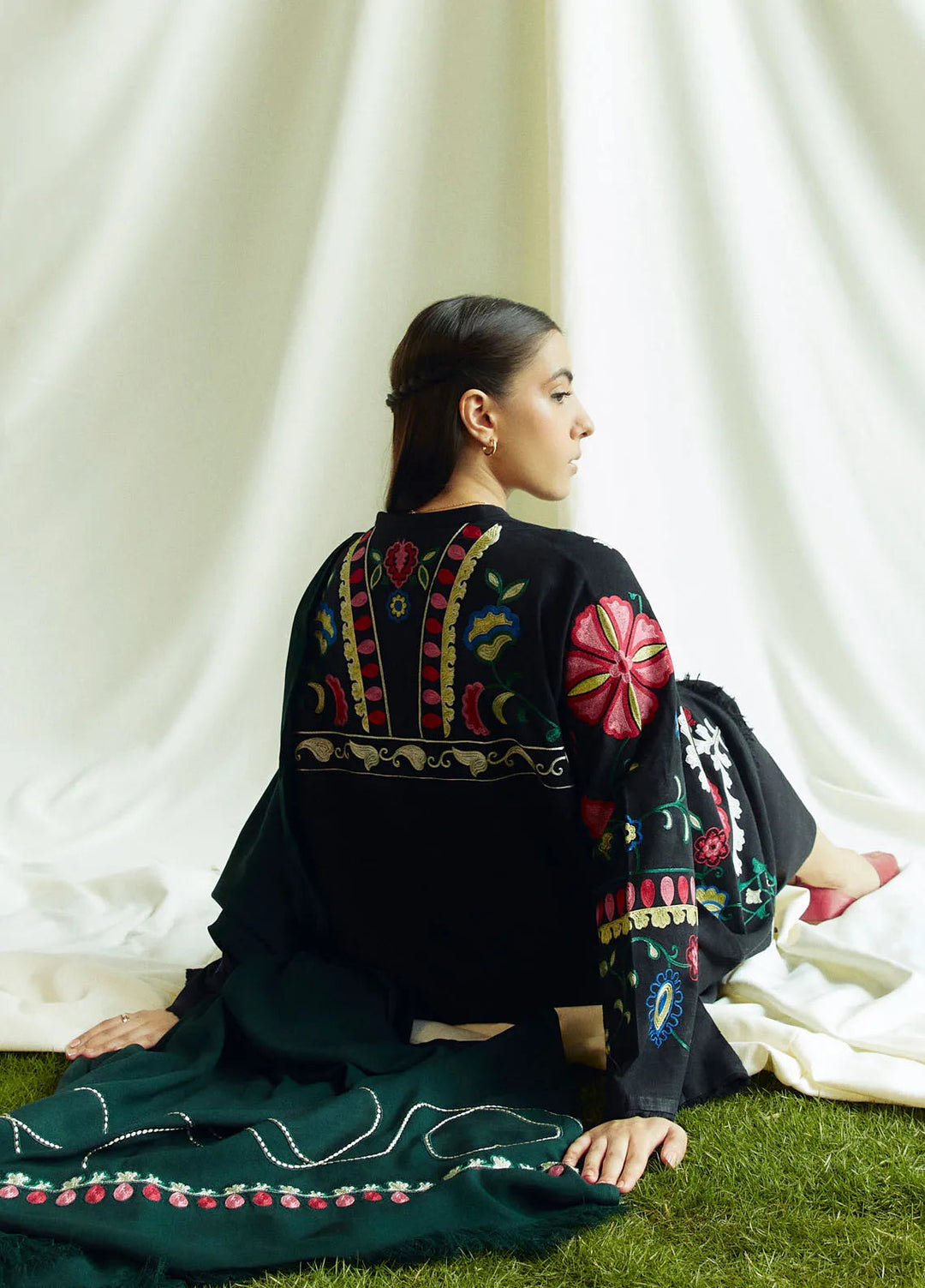 Coco by Zara Shahjahan Embroidered Suits Unstitched 3 Piece CZS24W D1B Moonstone - Winter Collection