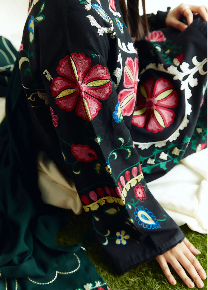 Coco by Zara Shahjahan Embroidered Suits Unstitched 3 Piece CZS24W D1B Moonstone - Winter Collection