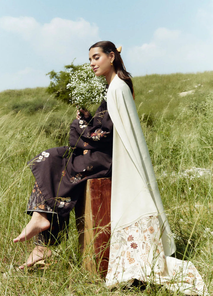 Coco by Zara Shahjahan Embroidered Suits Unstitched 3 Piece CZS24W D2A Citrine - Winter Collection