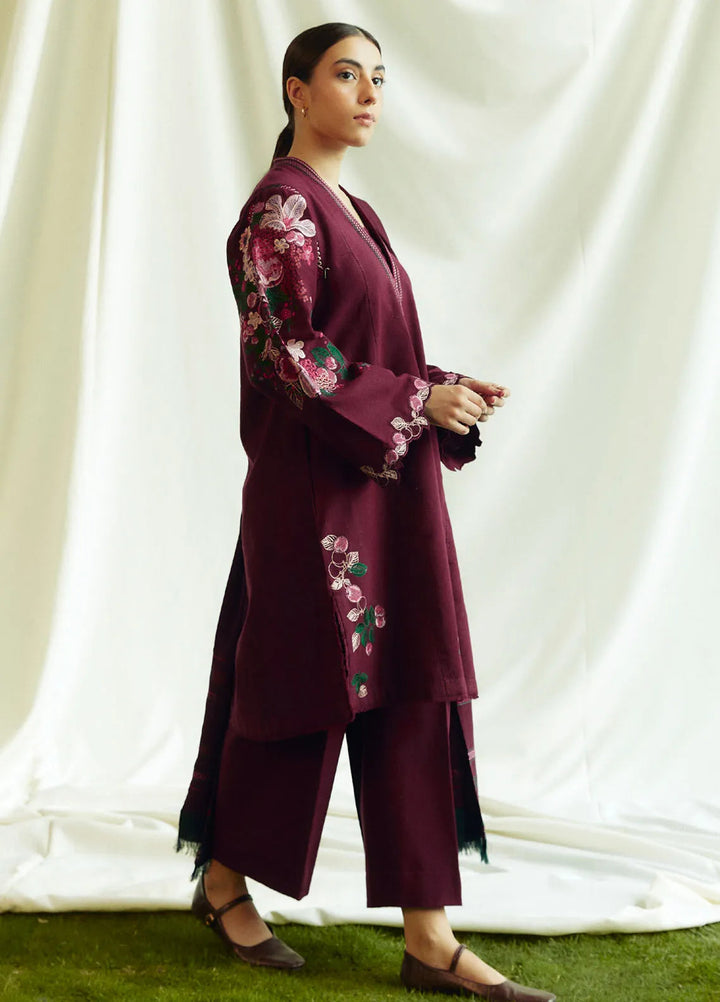 Coco by Zara Shahjahan Embroidered Suits Unstitched 3 Piece CZS24W D6B Opal - Winter Collection