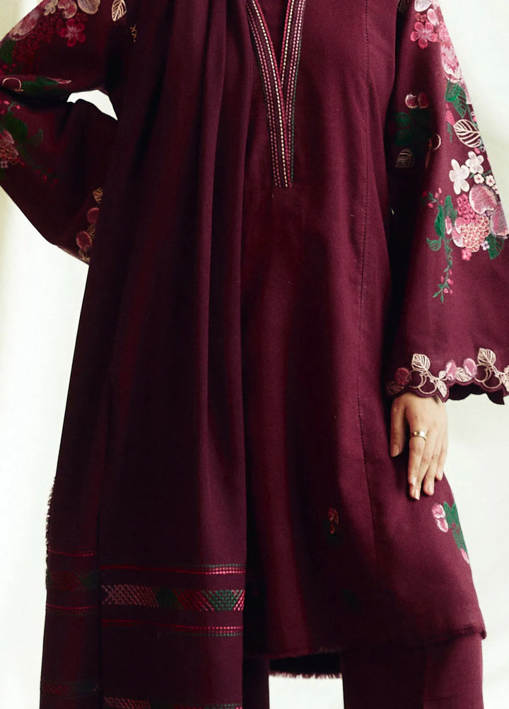 Coco by Zara Shahjahan Embroidered Suits Unstitched 3 Piece CZS24W D6B Opal - Winter Collection