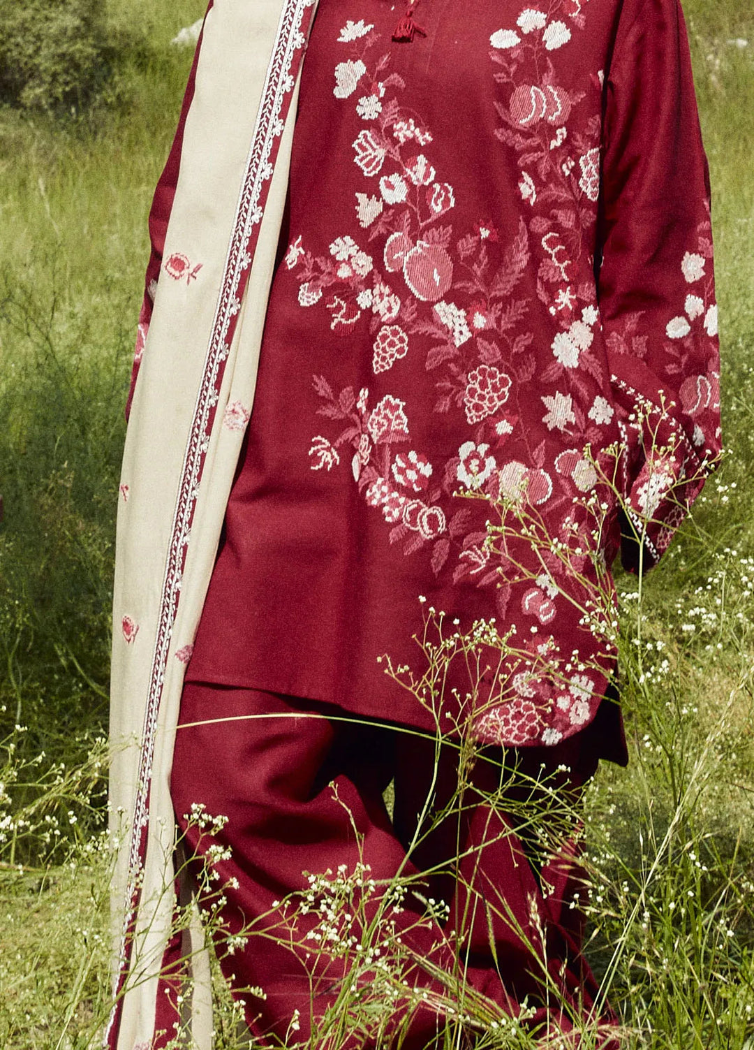 Coco by Zara Shahjahan Embroidered Suits Unstitched 3 Piece CZS24W D7A Onyx - Winter Collection