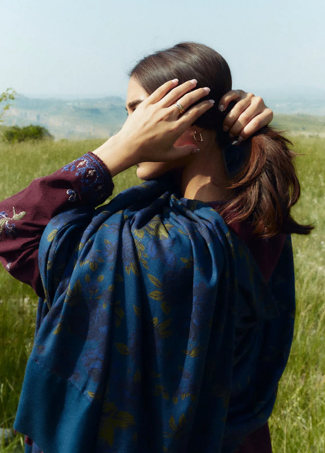 Coco by Zara Shahjahan Embroidered Suits Unstitched 3 Piece CZS24W D8A Amethyst - Winter Collection