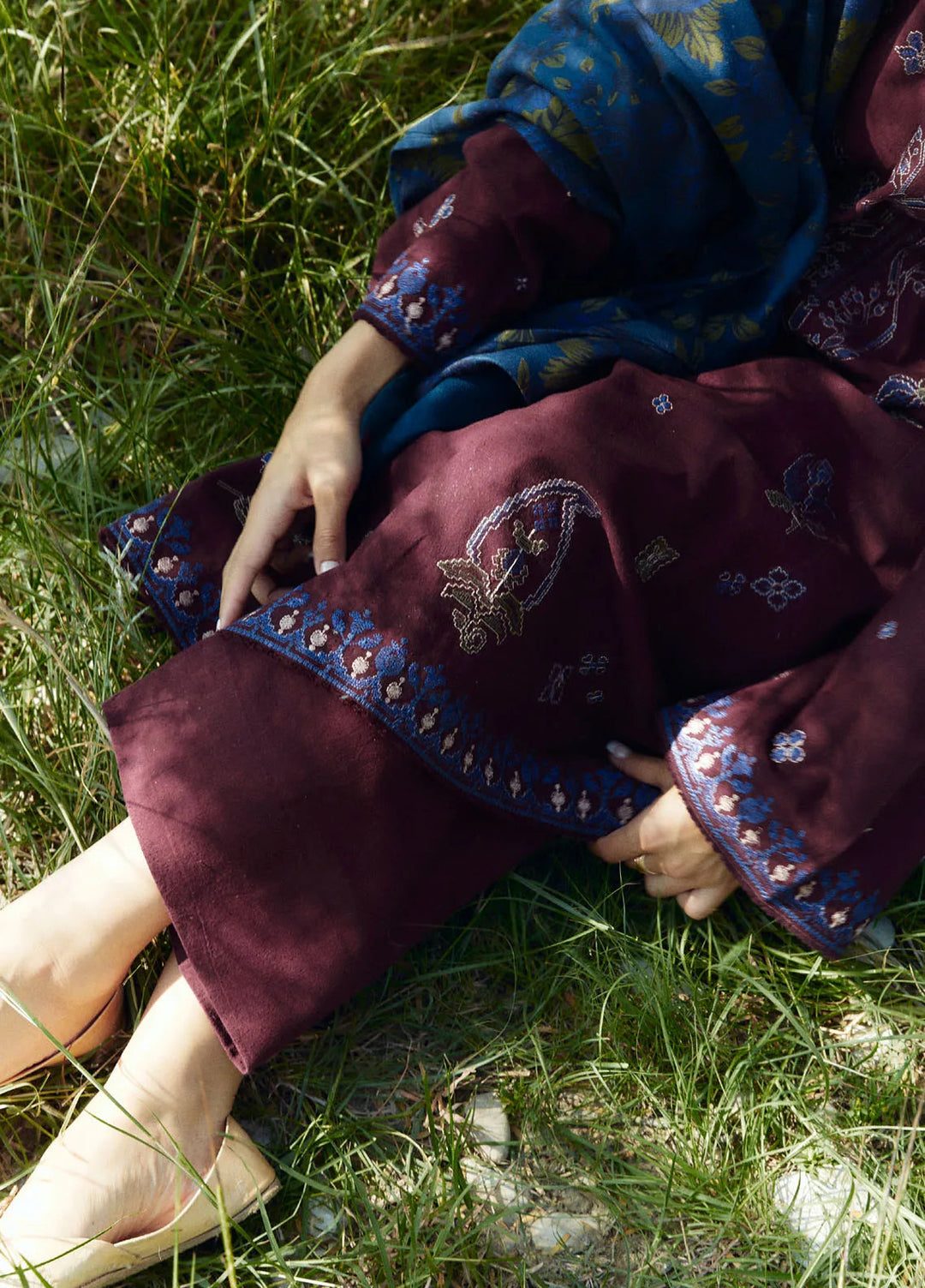 Coco by Zara Shahjahan Embroidered Suits Unstitched 3 Piece CZS24W D8A Amethyst - Winter Collection