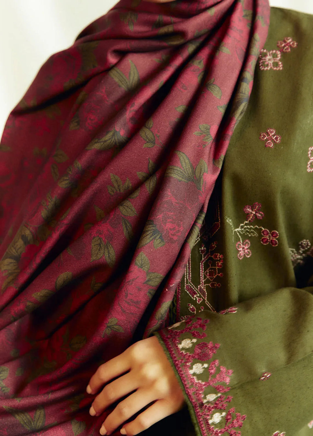 Coco by Zara Shahjahan Embroidered Suits Unstitched 3 Piece CZS24W D8B Amethyst - Winter Collection