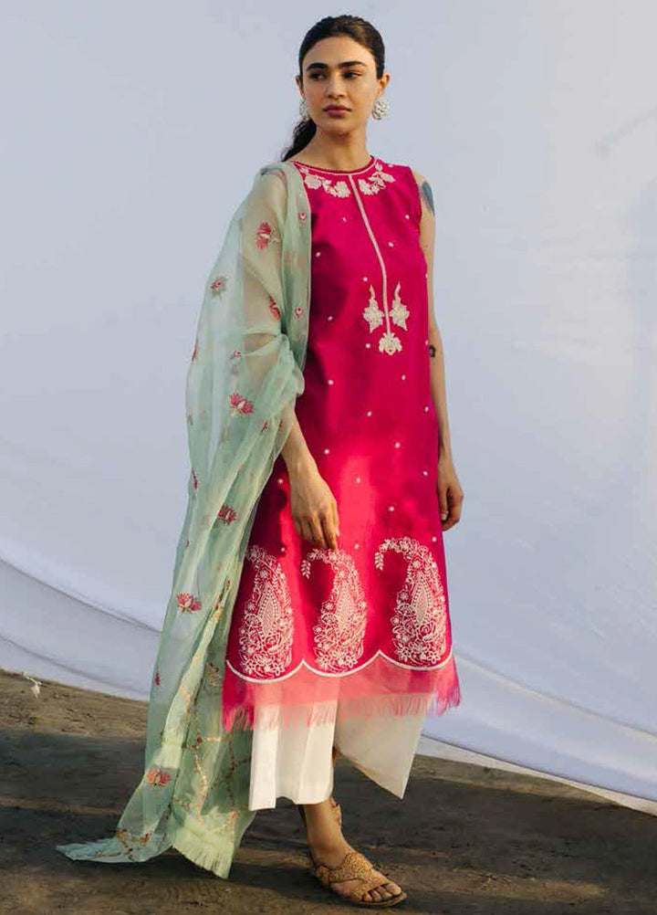 Coco By Zara Shahjahan Embroidered Schiffli Suits Unstitched 3 Piece CZS20L 1-A - Spring/Summer Collection