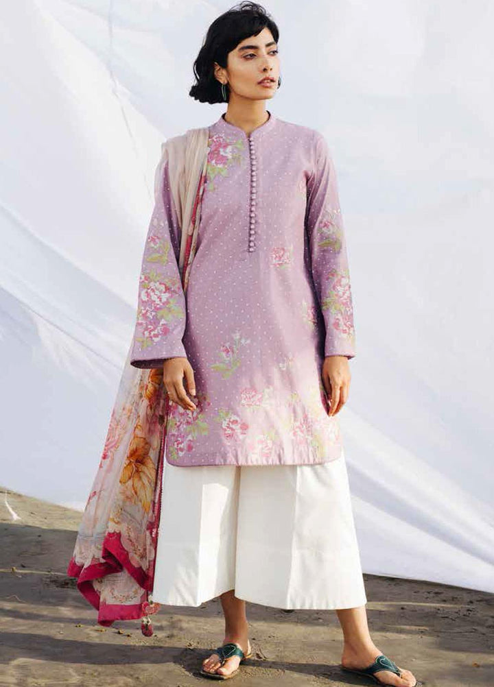 Coco By Zara Shahjahan Embroidered Lawn Suits Unstitched 3 Piece CZS20L 7-A - Spring/Summer Collection
