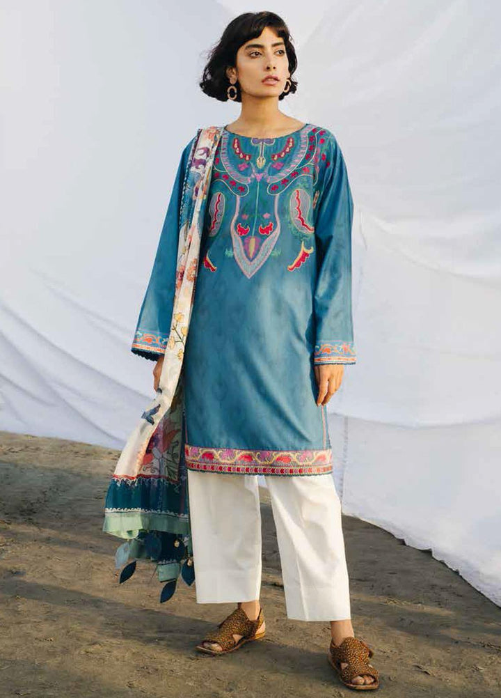 Coco By Zara Shahjahan Embroidered Lawn Suits Unstitched 3 Piece CZS20L 8-B - Spring/Summer Collection