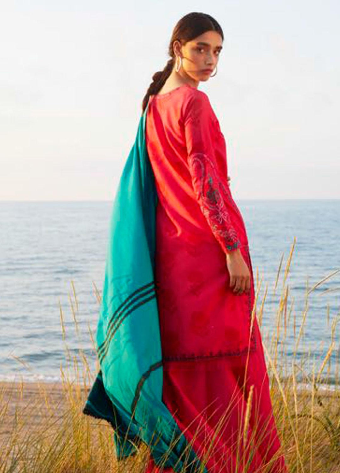 Coco By Zara Shahjahan Embroidered Lawn Suits Unstitched 3 Piece CZS21L 02A - Luxury Collection