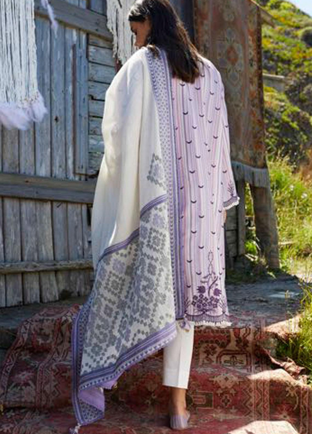 Coco By Zara Shahjahan Embroidered Lawn Suits Unstitched 3 Piece CZS21L 03B - Luxury Collection