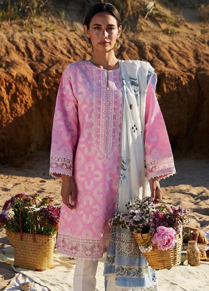 Coco By Zara Shahjahan Embroidered Lawn Suits Unstitched 3 Piece CZS21L 04A - Luxury Collection