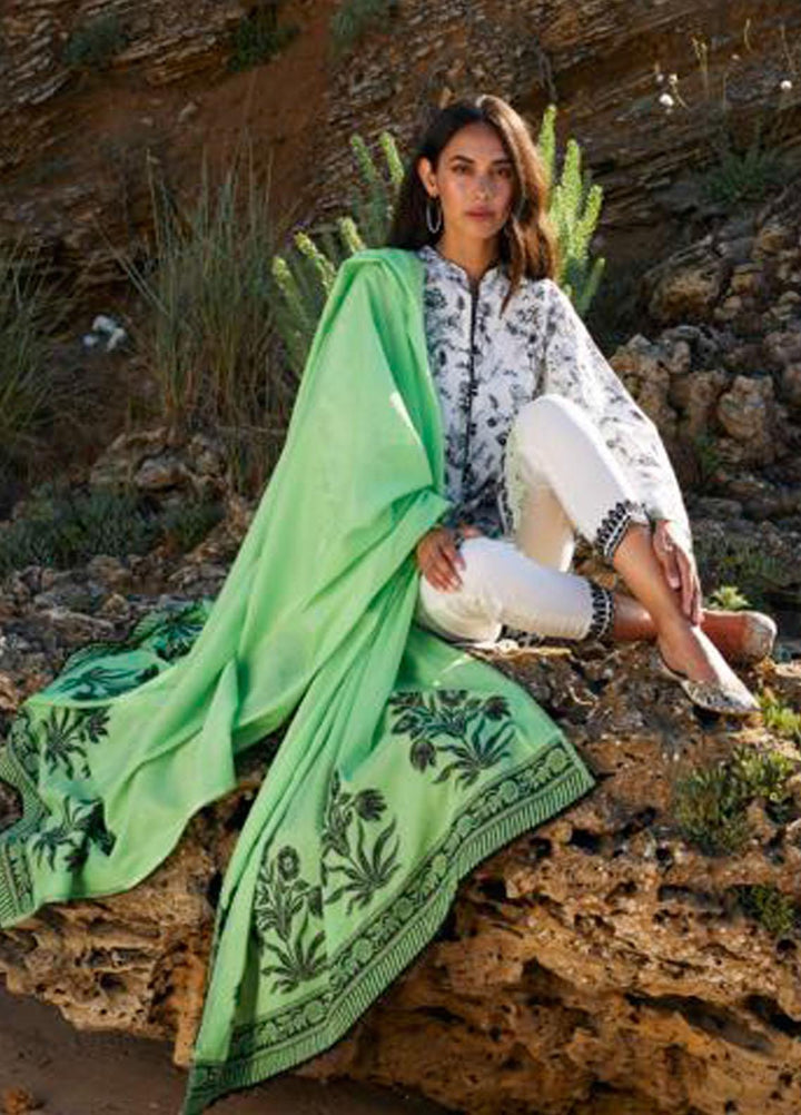 Coco By Zara Shahjahan Embroidered Lawn Suits Unstitched 3 Piece CZS21L 05B - Luxury Collection